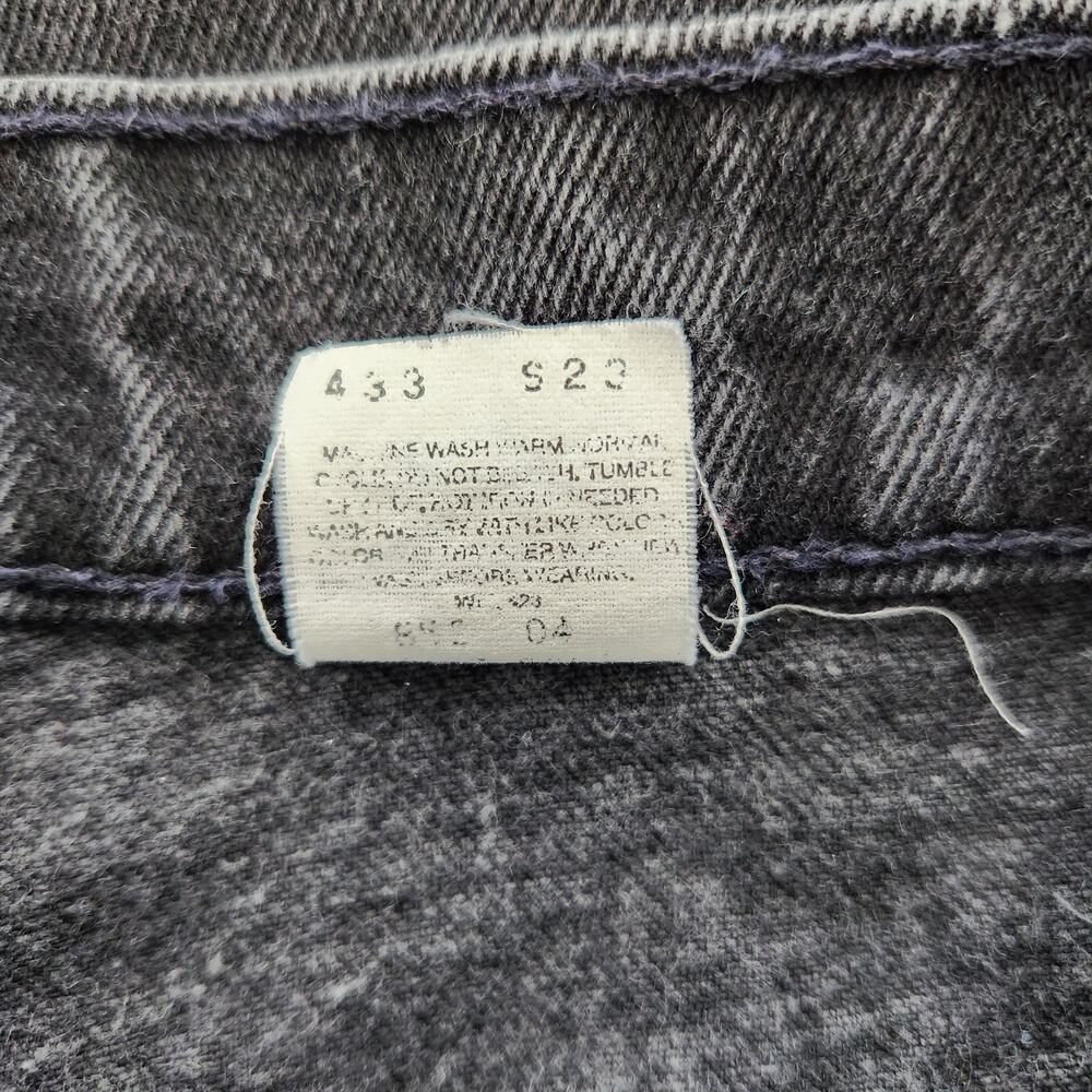 Vintage 90s Levi's Black Wash Denim High Waisted Loose Straight Leg Jeans 0 - Picture 11 of 12
